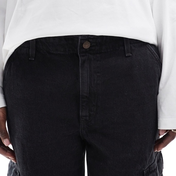 Levi's '94 Wide Baggy Black Cargo Y2K Cotton Jeans Adjustable Hem 24 x 3… - Picture 4 of 14